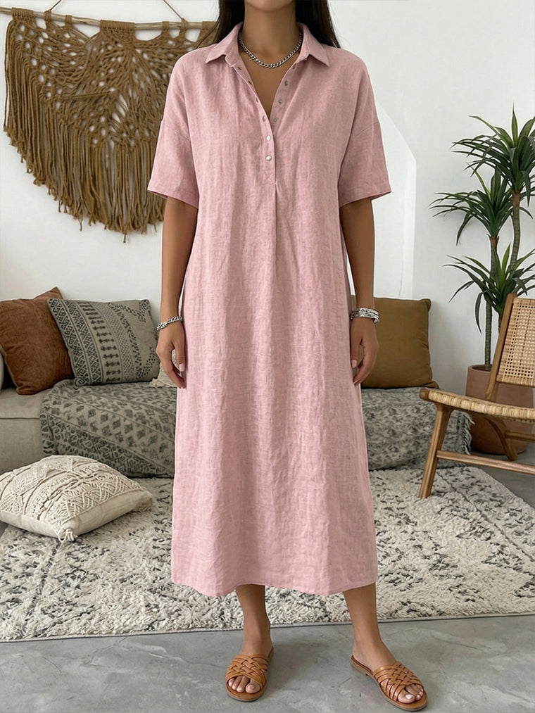 Chloé - Robe Chemise Lin Longue
