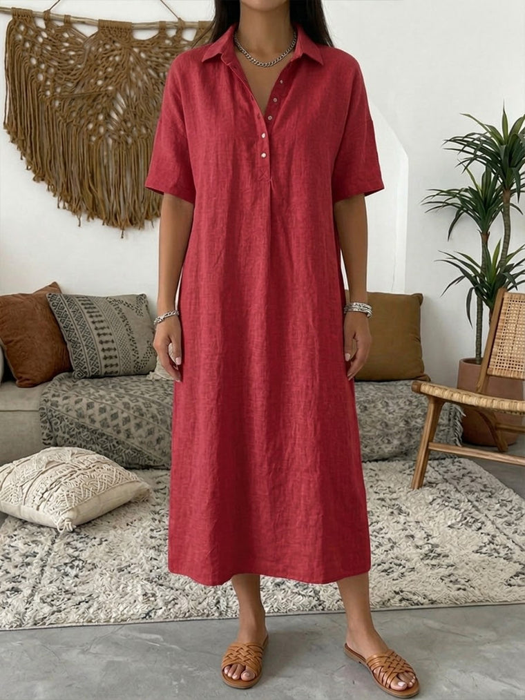Chloé - Robe Chemise Lin Longue