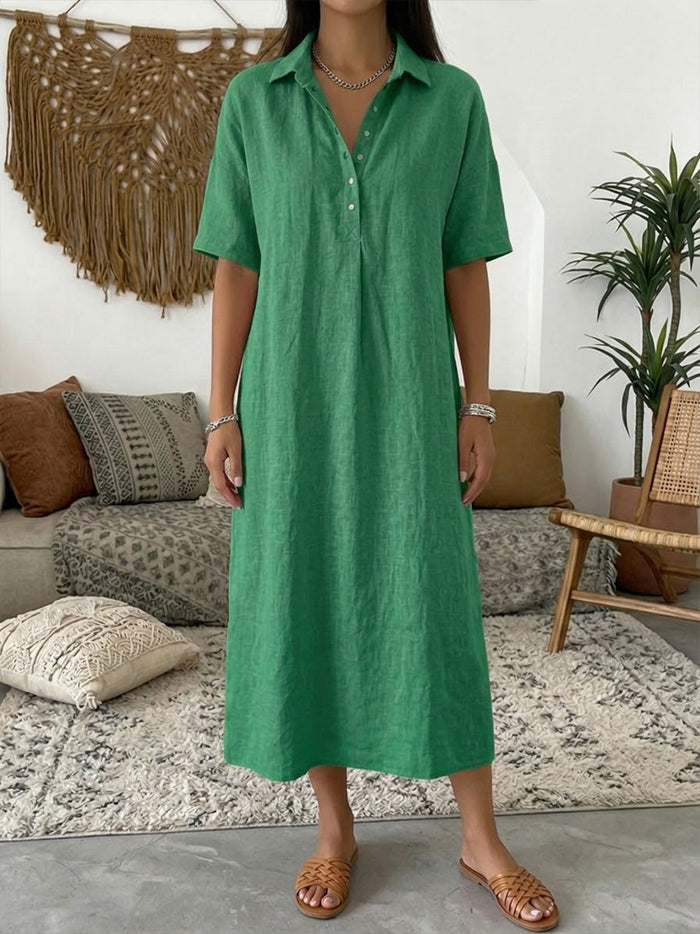 Chloé - Robe Chemise Lin Longue