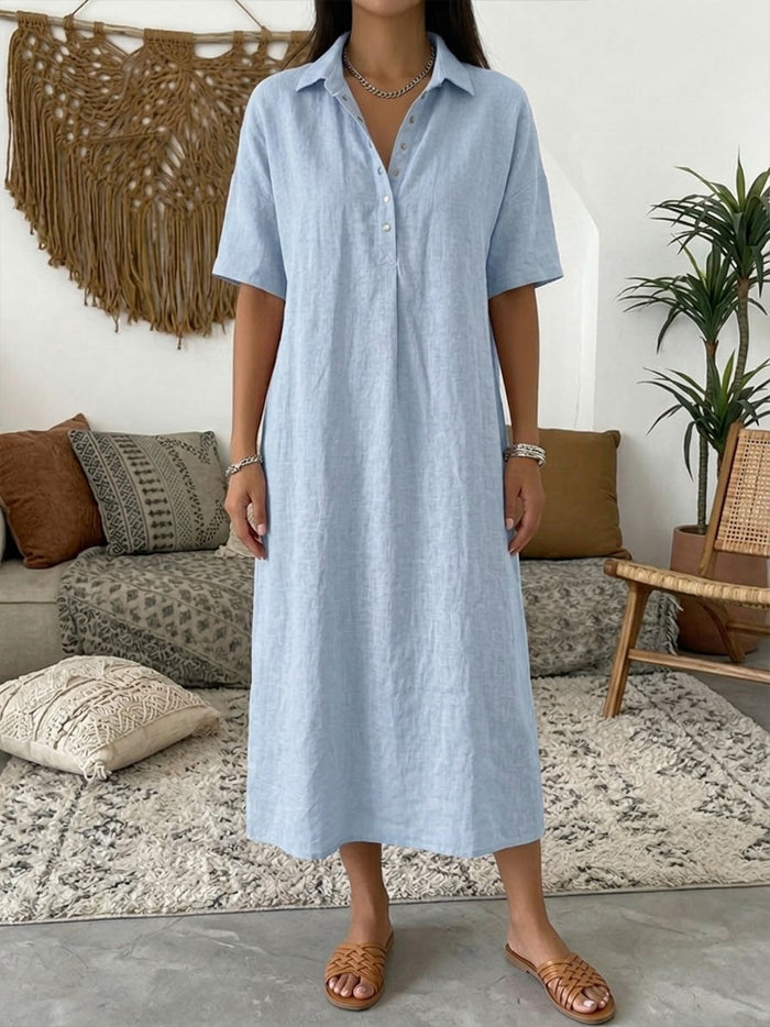 Chloé - Robe Chemise Lin Longue
