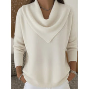 Sylvie - Pull Raffiné Maille Fine Col Bénitier