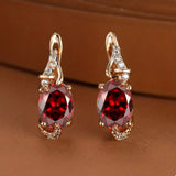Boucles d'oreilles Drop Crimson Twilight — Doumira