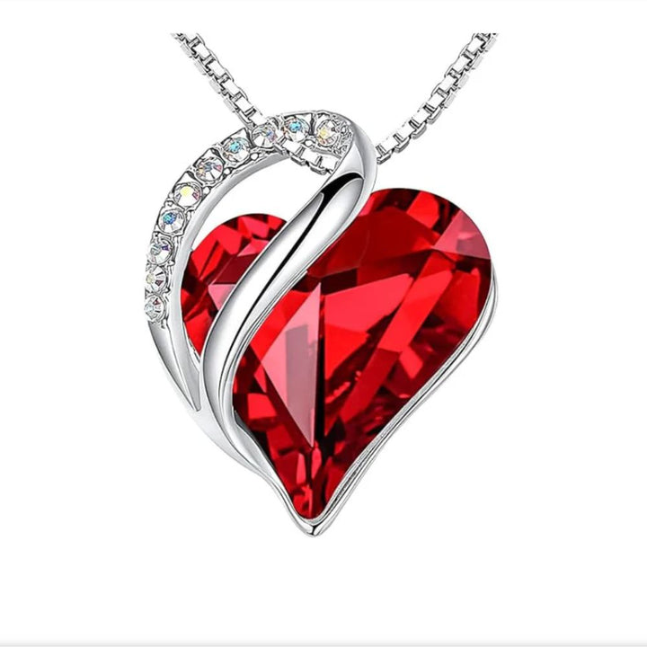 Collier Infini en Rubis Cœur — Doumira