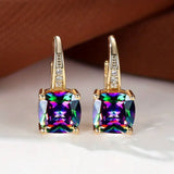 Boucles d'oreilles en anneau de pierre mystique — Doumira