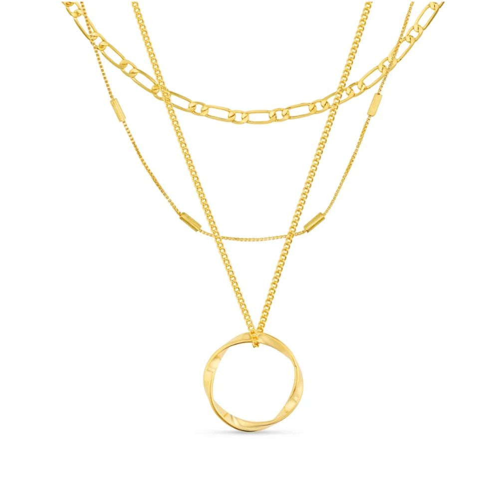 Collier en Or à Trois Rangées Classique — Doumira