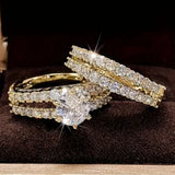 Ensemble de Bagues en Diamant Éternel Rayonnant — Doumira