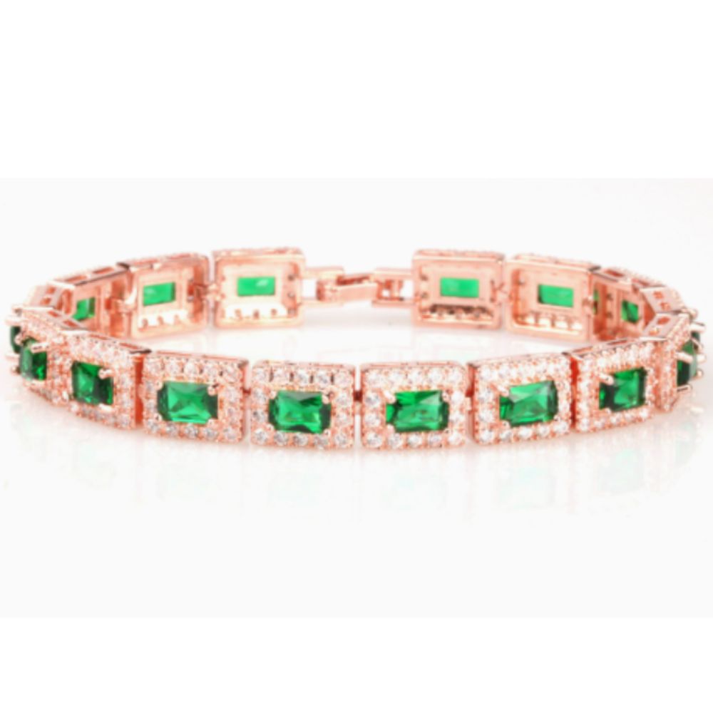 Bracelet en Or Émeraude Vert — Doumira