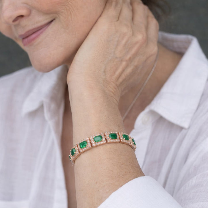 Bracelet en Or Émeraude Vert — Doumira