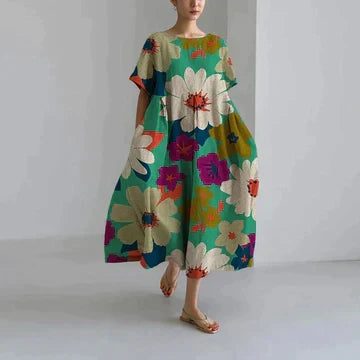 Robe Florale Ample pour Femme | Décontractée et Élégante