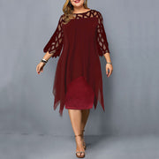 Sophie - Robe Mi-Longue Femme Élégante Grande Taille