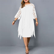 Sophie - Robe Mi-Longue Femme Élégante Grande Taille