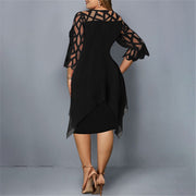 Sophie - Robe Mi-Longue Femme Élégante Grande Taille