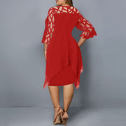 Sophie - Robe Mi-Longue Femme Élégante Grande Taille