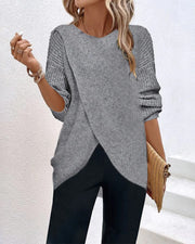 Isabelle - Pull Flatteur Asymétrique Maille