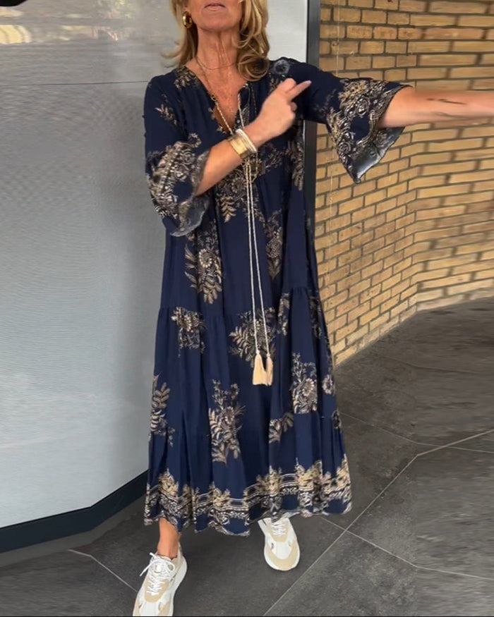 Véronique - Robe Longue Bohème Fleurie Femme