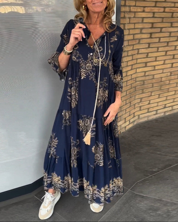 Véronique - Robe Longue Bohème Fleurie Femme