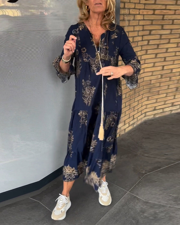Véronique - Robe Longue Bohème Fleurie Femme