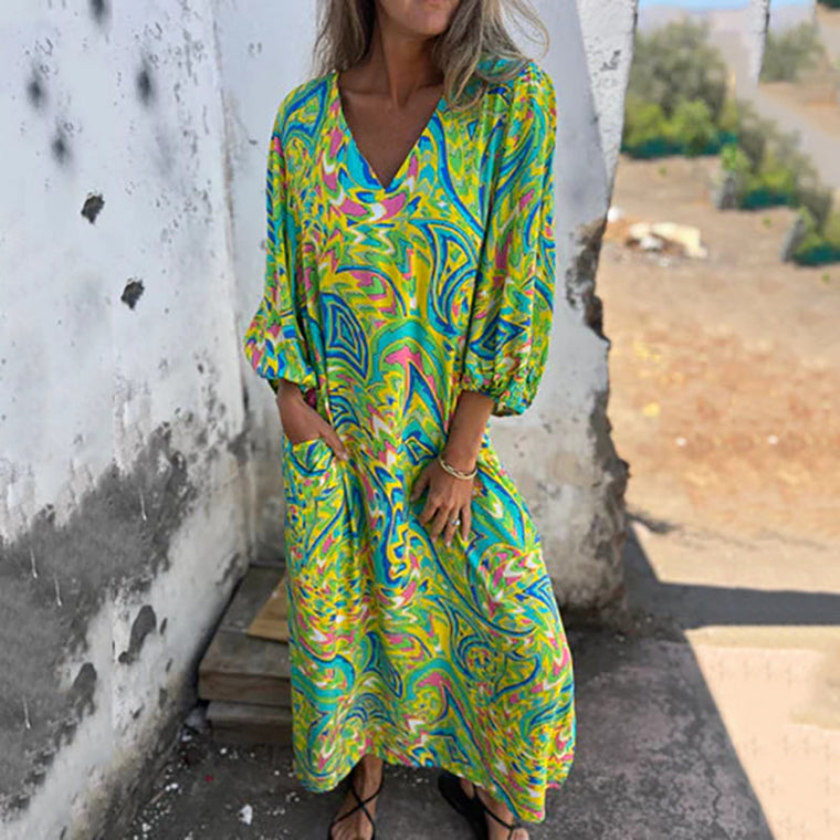Laurence - Robe Longue Bohème Légère Femme
