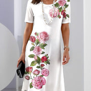 Robe midi femme fleurie élégante - Brigitte