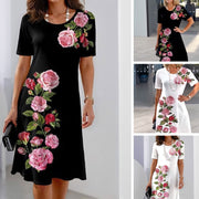 Robe midi femme fleurie élégante - Brigitte