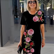 Robe midi femme fleurie élégante - Brigitte