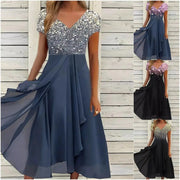 Virginie - Robe Midi Mousseline Fleurie Femme