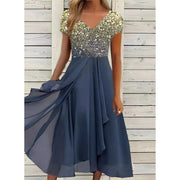 Virginie - Robe Midi Mousseline Fleurie Femme
