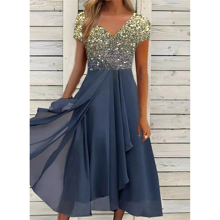 Virginie - Robe Midi Mousseline Fleurie Femme