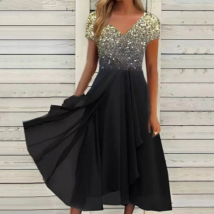 Virginie - Robe Midi Mousseline Fleurie Femme