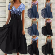 Virginie - Robe Midi Mousseline Fleurie Femme