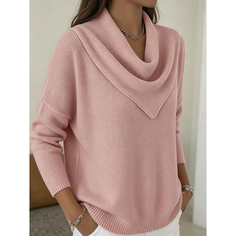 Sylvie - Pull Raffiné Maille Fine Col Bénitier