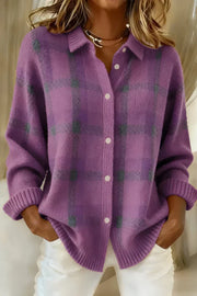 Christine - Cardigan Élégant Oversize Imprimé