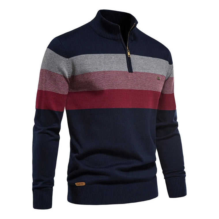 Adrien - Pull Demi-Fermeture Élégant Raffiné Homme