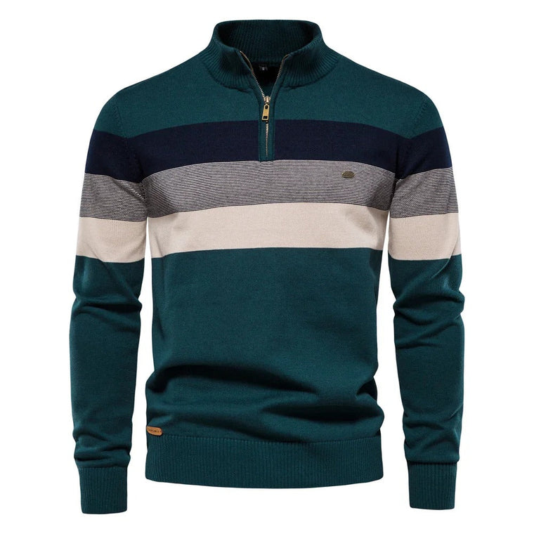 Adrien - Pull Demi-Fermeture Élégant Raffiné Homme