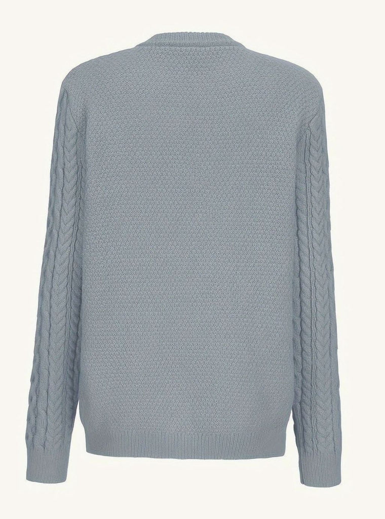 Delphine - Cardigan Élégant Torsadé à Poches