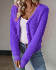 Sylvie - Cardigan Élégant Boutonné Col V