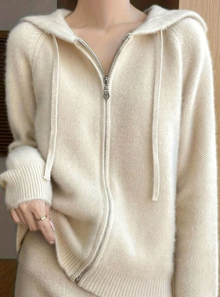 Sandrine - Cardigan Élégant Oversize Zippé
