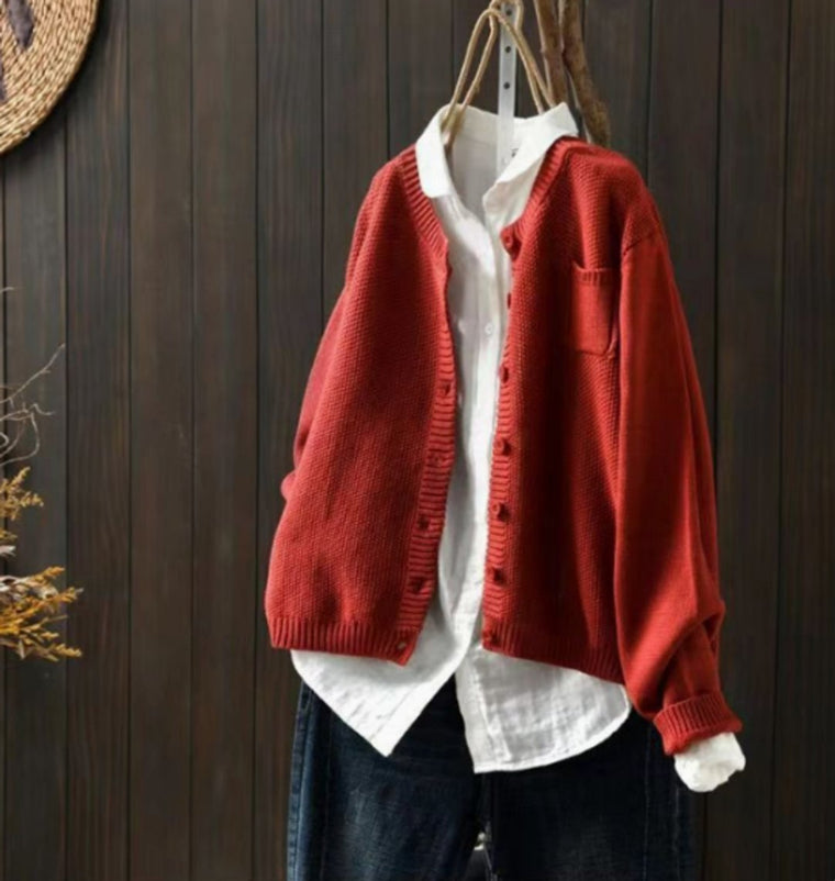 Manon - Cardigan Élégant Oversize Boutonné