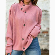 Priya - Cardigan Élégant Oversize Col Montant