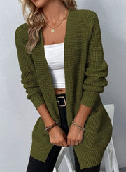 Karine - Cardigan Élégant Long à Poches