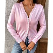 Isabelle - Cardigan Élégant Boutonné Col V