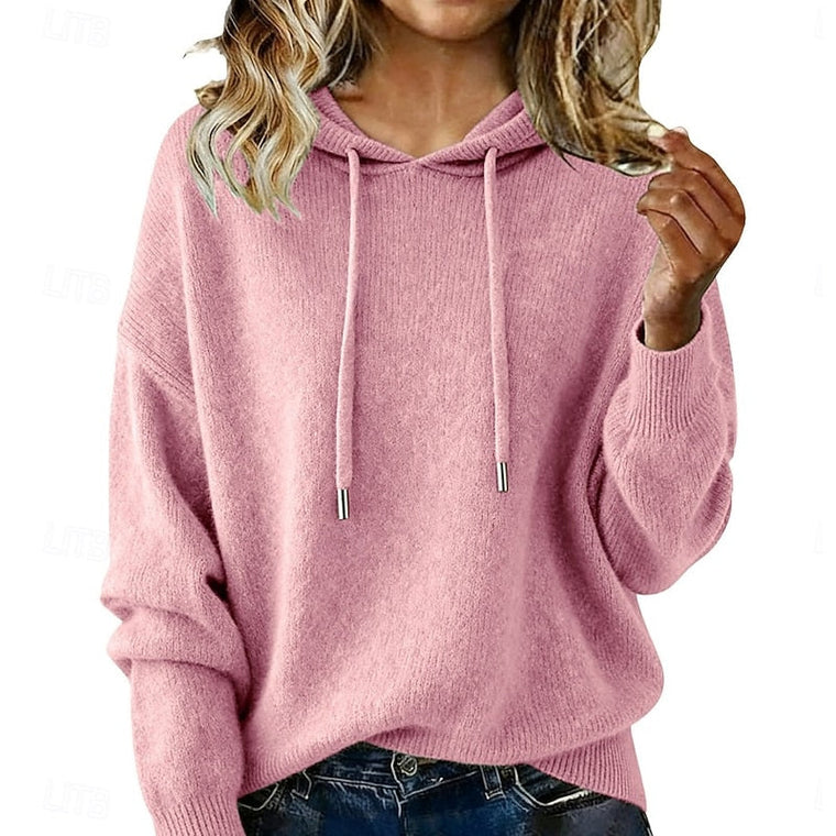 Caroline - Pull Chic Maille Capuche